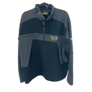 Mountain Hardwear Windstopper Fleece Jacket Mens XXL Black Full Zip Softshell
